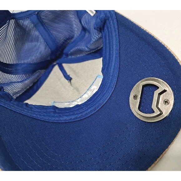 Bud Light Metal Beer Cap Bottle Opener Straw Hat Snapback Baseball Cap Trucker - Picture 7 of 8